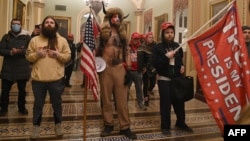 Supporters of President Donald Trump's claims of election fraud inside the U.S. Capitol on January 6, 2021