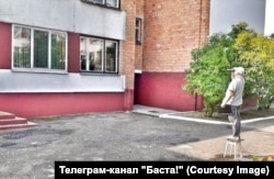 An independent observer monitors Belarus' presidential vote in the southwestern Belarusian city of Brest.