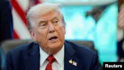 Президент Дональд Трамп в Белом доме в Вашингтоне, 6 октября 2025 года