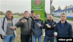 Workers at petroleum company Belorusneft who were fired after supporting the national strike.