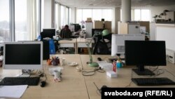 Tut.by editors' office in Minsk in April 2021 