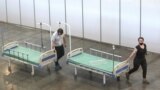 The Crocus Group's temporary hospital for COVID-19 patients in the company's exhibition center in Krasnogorsk, Russia
