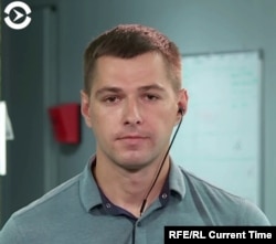 Current Time correspondent Raman Vasiukovich after his departure from Belarus