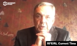 Alyaksandr Kalesnikau, father of jailed Belarusian opposition activist Maryya Kalesnikava, appears in a September 6, 2021 interview on Current Time's Evening newscast.