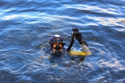 Maria Tabasova dreams of working as a professional rescue diver, a career now barred to her in Russia. Photo: Maria Tabasova archive