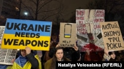 Акция в поддержку Украины в Варшаве в 2025 году 