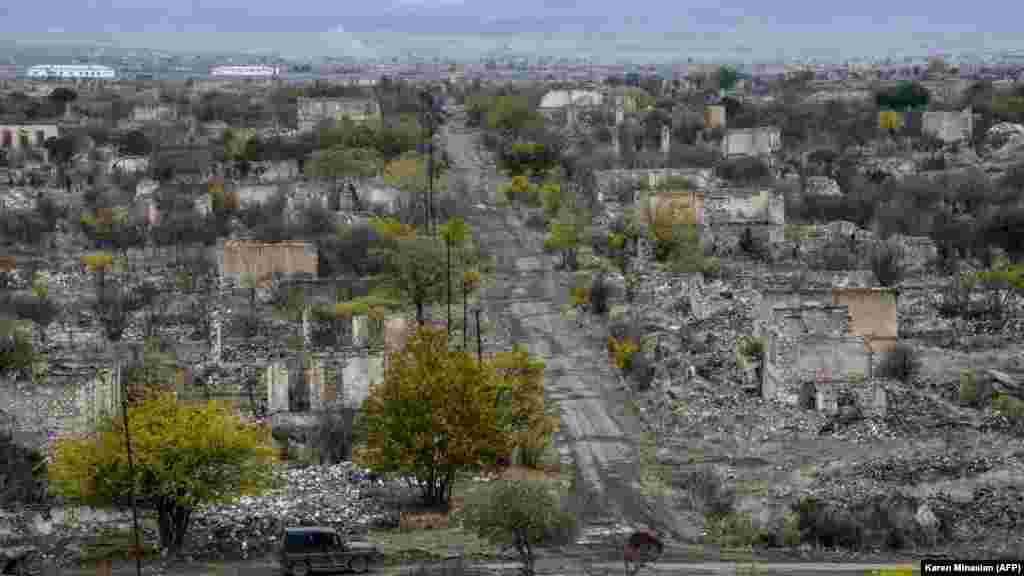 Tens of thousands of people once lived in Agdam, a former agricultural and industrial hub, but, after the first Karabakh war, it became better known as a gigantic ghost town. Individuals sometimes could be seen scavenging for materials from Agdam&#39;s seemingly endless patchwork of ruined houses and buildings.